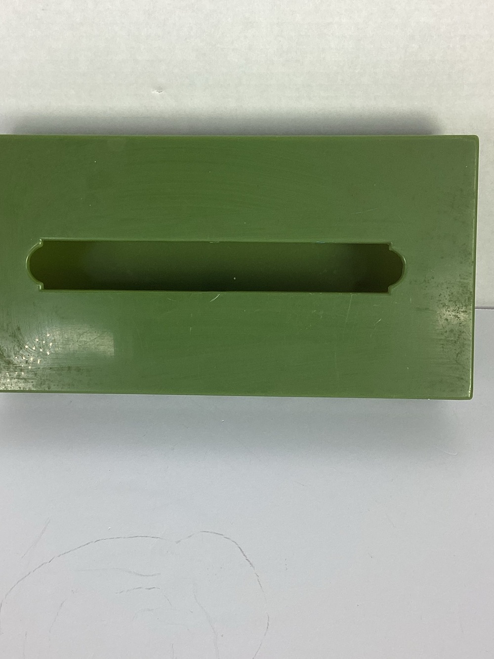 vintage MCM Home Accents Green Rectangular Tissue Box Cover